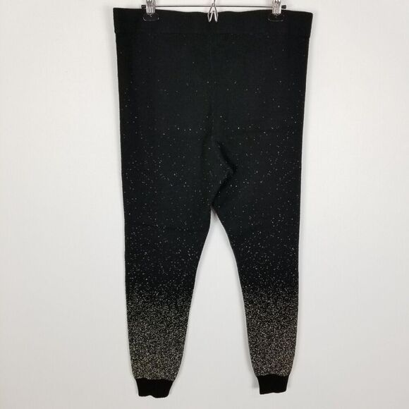 Torrid Women Plus Platinum Sweater Legging Pants Sz 3X  Lurex Black Pull On Cozy - Picture 4 of 8